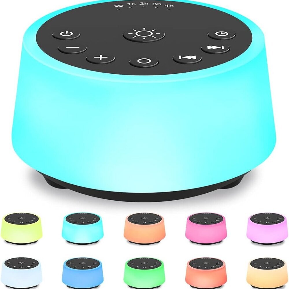 Sound Machines with 10 Colors Night Light 25 Soothing Sounds and Sleep White Noi